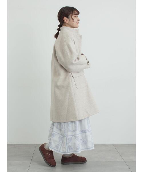 セール】ウールライクスタンドネックコート（その他アウター