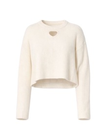 JilLA（ジルア）の「Ribbed Cut Out Short Knit / カットアウトリブショートニット（ニット/セーター）」