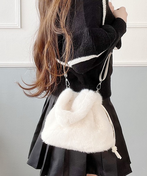 セール】【あったか特集】フェイクファーショルダーバッグ