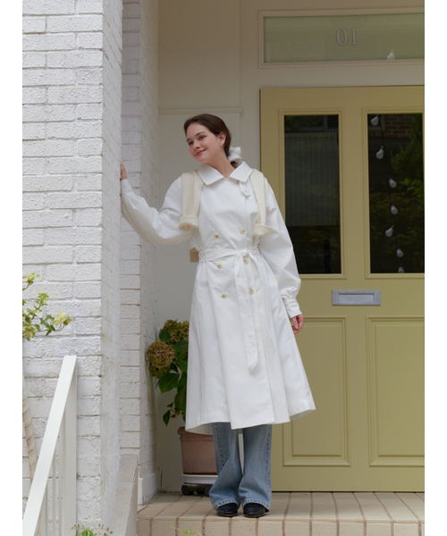 RE_L(リエル)の「Magnet trench coat (white)(トレンチコート・レディース・その他・FREE)」の4枚目の写真