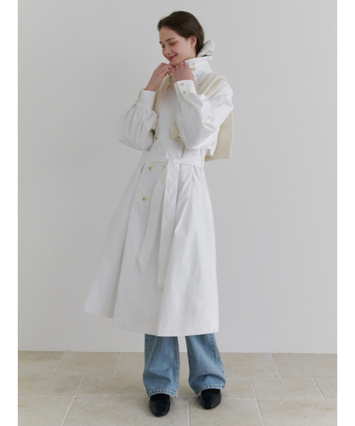 RE_L(リエル)の「Magnet trench coat (white)(トレンチコート・レディース・その他・FREE)」の5枚目の写真