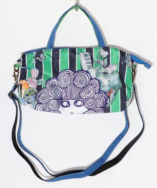 ScoLar（スカラー）の「653447：スカラーちゃん両面総柄 配色ミニショルダー（ショルダーバッグ・レディース・ピンク/イエロー/ブルー・FREE）」の2枚目の写真