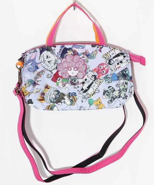ScoLar（スカラー）の「653447：スカラーちゃん両面総柄 配色ミニショルダー（ショルダーバッグ・レディース・ピンク/イエロー/ブルー・FREE）」の10枚目の写真