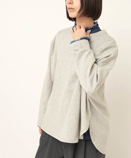 RNA-N(アールエヌエーエヌ)の「M2600 ヴィンテージコットンワイドプルオーバー(Tシャツ/カットソー・レディース・杢グレー/レッド/グレー/ブルー・FREE)」の1枚目の写真