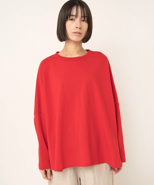 RNA-N(アールエヌエーエヌ)の「M2600 ヴィンテージコットンワイドプルオーバー(Tシャツ/カットソー・レディース・杢グレー/レッド/グレー/ブルー・FREE)」の5枚目の写真