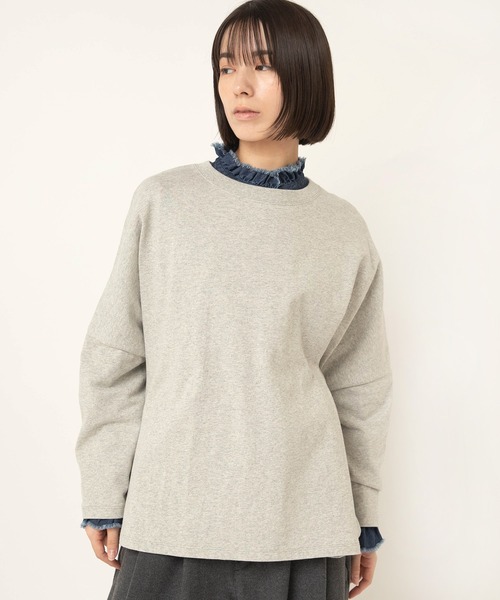 RNA-N(アールエヌエーエヌ)の「M2600 ヴィンテージコットンワイドプルオーバー(Tシャツ/カットソー・レディース・杢グレー/レッド/グレー/ブルー・FREE)」の10枚目の写真