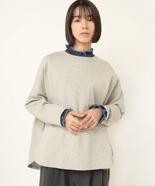 RNA-N(アールエヌエーエヌ)の「M2600 ヴィンテージコットンワイドプルオーバー(Tシャツ/カットソー・レディース・杢グレー/レッド/グレー/ブルー・FREE)」の11枚目の写真