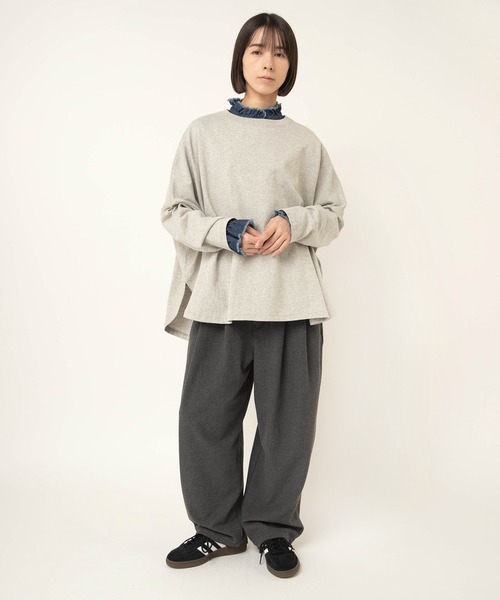 RNA-N(アールエヌエーエヌ)の「M2600 ヴィンテージコットンワイドプルオーバー(Tシャツ/カットソー・レディース・杢グレー/レッド/グレー/ブルー・FREE)」の18枚目の写真