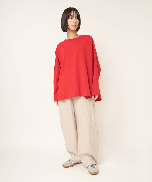 RNA-N(アールエヌエーエヌ)の「M2600 ヴィンテージコットンワイドプルオーバー(Tシャツ/カットソー・レディース・杢グレー/レッド/グレー/ブルー・FREE)」の15枚目の写真