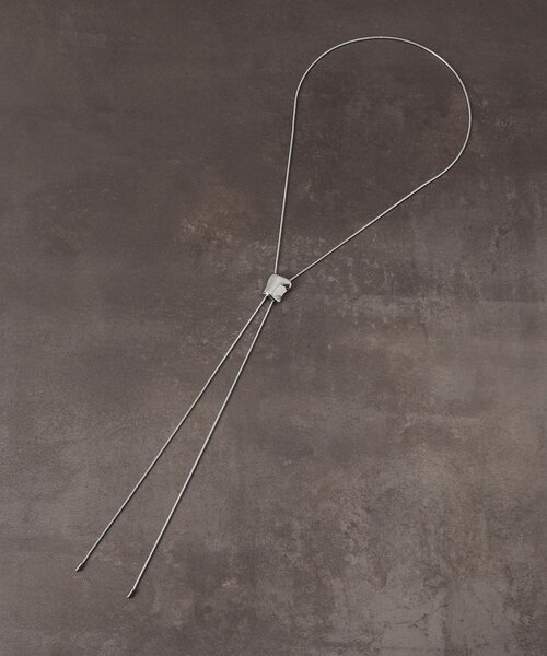 THE SHOP TK （ザ ショップ ティーケー ）の「ドロップ ループ タイイング ネックレス【ユニセックス】（ネックレス・メンズ・シルバー・00）」の2枚目の写真