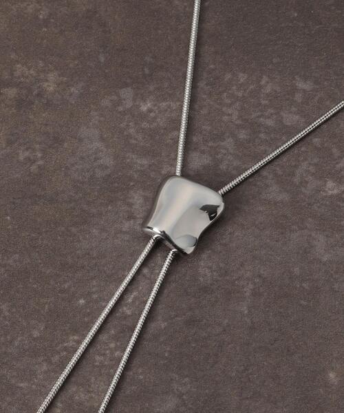 THE SHOP TK （ザ ショップ ティーケー ）の「ドロップ ループ タイイング ネックレス【ユニセックス】（ネックレス・メンズ・シルバー・00）」の3枚目の写真