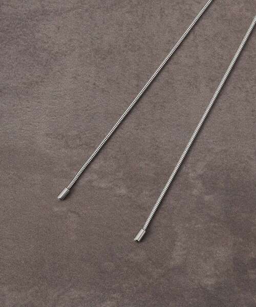 THE SHOP TK （ザ ショップ ティーケー ）の「ドロップ ループ タイイング ネックレス【ユニセックス】（ネックレス・メンズ・シルバー・00）」の4枚目の写真