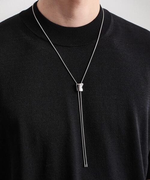 THE SHOP TK （ザ ショップ ティーケー ）の「ドロップ ループ タイイング ネックレス【ユニセックス】（ネックレス・メンズ・シルバー・00）」の5枚目の写真