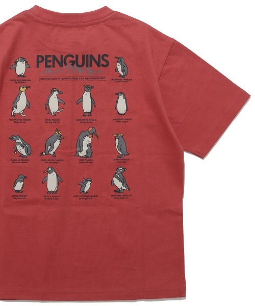 KRIFF MAYER Kid's Collection（クリフメイヤーキッズコレクション）の「【本体綿100％】楽LUCK-Tシャツ(ペンギン)（Tシャツ/カットソー・キッズ・オフホワイト/レッド/ネイビー/チャコール/イエロー/ミント・120/130/140/150/160/170）」の6枚目の写真