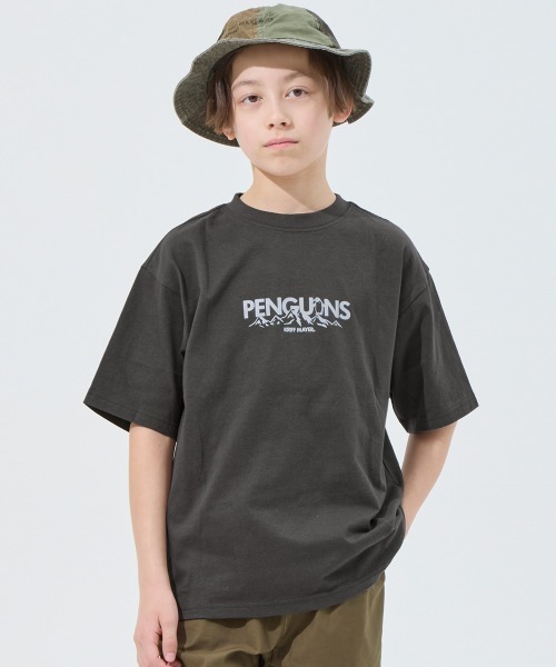 KRIFF MAYER Kid's Collection（クリフメイヤーキッズコレクション）の「【本体綿100％】楽LUCK-Tシャツ(ペンギン)（Tシャツ/カットソー・キッズ・オフホワイト/レッド/ネイビー/チャコール/イエロー/ミント・120/130/140/150/160/170）」の7枚目の写真