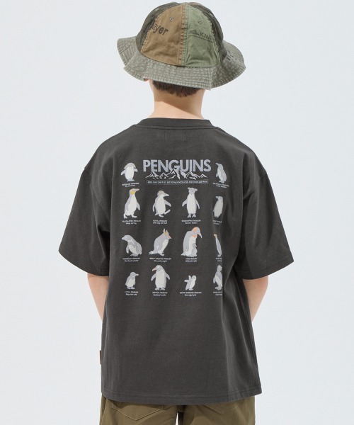KRIFF MAYER Kid's Collection（クリフメイヤーキッズコレクション）の「【本体綿100％】楽LUCK-Tシャツ(ペンギン)（Tシャツ/カットソー・キッズ・オフホワイト/レッド/ネイビー/チャコール/イエロー/ミント・120/130/140/150/160/170）」の8枚目の写真