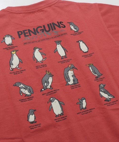 KRIFF MAYER Kid's Collection（クリフメイヤーキッズコレクション）の「【本体綿100％】楽LUCK-Tシャツ(ペンギン)（Tシャツ/カットソー・キッズ・オフホワイト/レッド/ネイビー/チャコール/イエロー/ミント・120/130/140/150/160/170）」の12枚目の写真