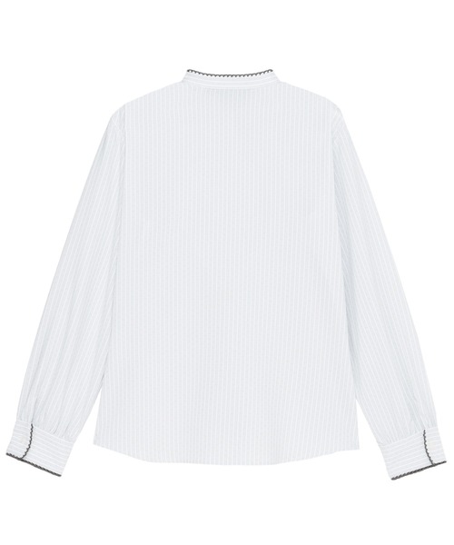 TOKYO SHIRTS（トウキョウシャツ）の「COFREX ピコレース ブラウス 長袖 レディースデザインシャツ（シャツ/ブラウス・レディース・グレー・S/M/L/LL/XL）」の2枚目の写真