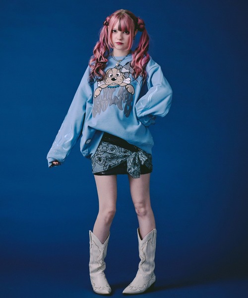 GALFY(ガルフィー)の「GALFY-ファイヤーピカピカスウェット(スウェット・メンズ・サックスブルー/グレー/ブラック・L/XL)」の22枚目の写真