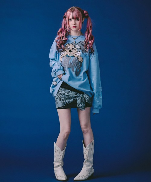 GALFY(ガルフィー)の「GALFY-ファイヤーピカピカスウェット(スウェット・メンズ・サックスブルー/グレー/ブラック・L/XL)」の21枚目の写真