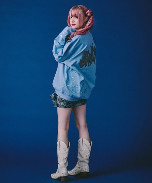 GALFY(ガルフィー)の「GALFY-ファイヤーピカピカスウェット(スウェット・メンズ・サックスブルー/グレー/ブラック・L/XL)」の20枚目の写真