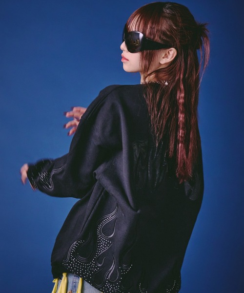 GALFY(ガルフィー)の「GALFY-ファイヤーピカピカスウェット(スウェット・メンズ・サックスブルー/グレー/ブラック・L/XL)」の8枚目の写真