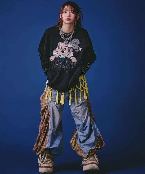 GALFY(ガルフィー)の「GALFY-ファイヤーピカピカスウェット(スウェット・メンズ・サックスブルー/グレー/ブラック・L/XL)」の7枚目の写真