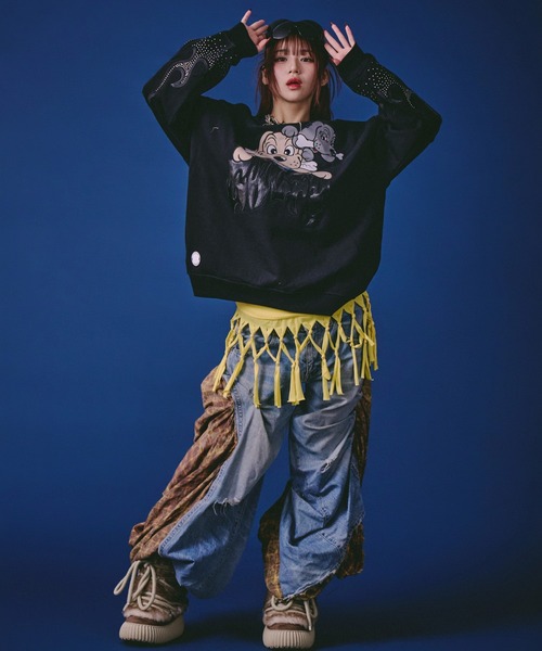 GALFY(ガルフィー)の「GALFY-ファイヤーピカピカスウェット(スウェット・メンズ・サックスブルー/グレー/ブラック・L/XL)」の5枚目の写真