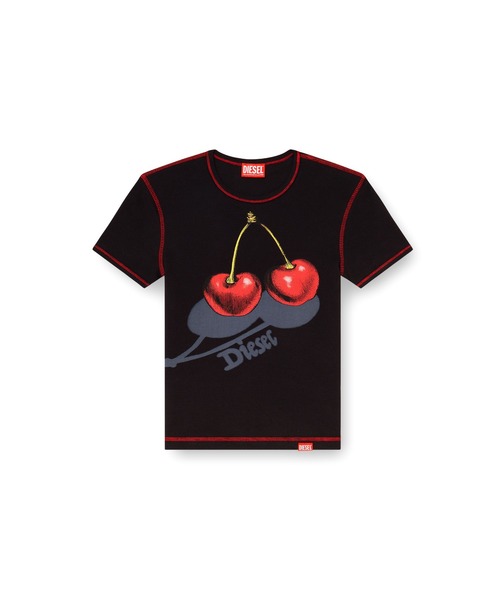 DIESEL(ディーゼル)の「ウィメンズ Tシャツ SV-T-ELE-CHER(Tシャツ/カットソー・レディース・ホワイト系その他/ブラック系その他・LARGE/SMALL/MEDIUM)」の9枚目の写真