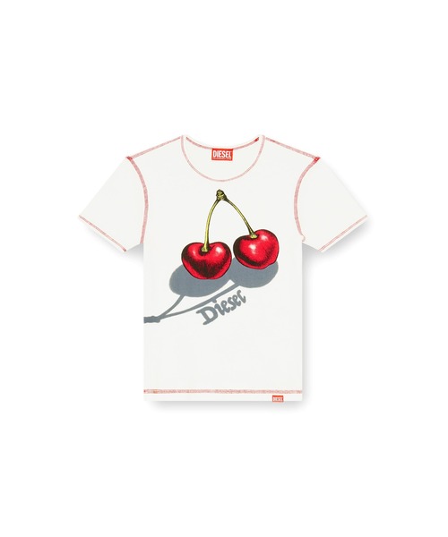 DIESEL(ディーゼル)の「ウィメンズ Tシャツ SV-T-ELE-CHER(Tシャツ/カットソー・レディース・ホワイト系その他/ブラック系その他・LARGE/SMALL/MEDIUM)」の5枚目の写真