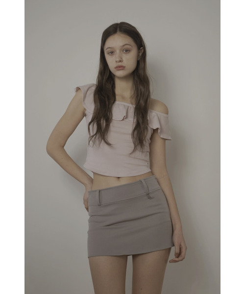 BELLIALEU(ベルリアル)の「BELT MINI SKIRT-ASH BEIGE(スカート・レディース・その他・SMALL)」の6枚目の写真