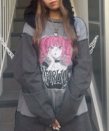 Candy Stripper | HYPERLINK SWITCHED BORDER トップス(Tシャツ/カットソー)