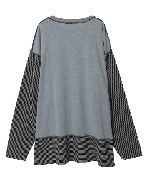 Candy Stripper（キャンディストリッパー）の「HYPERLINK SWITCHED BORDER トップス（Tシャツ/カットソー・レディース・ヘザーグレー/ブラック・FREE）」の15枚目の写真