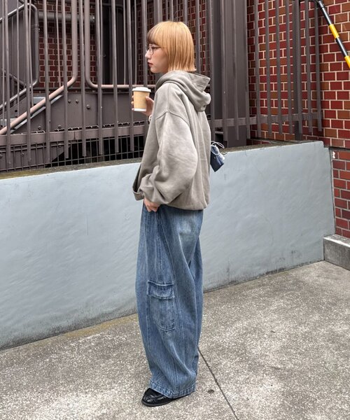 CIAOPANIC TYPY(チャオパニックティピー)の「【UNISEX】スプレー加工ヘンリースナップフーディー(パーカー・レディース・ブラック/ピンク/ベージュ・MEDIUM/LARGE)」の18枚目の写真