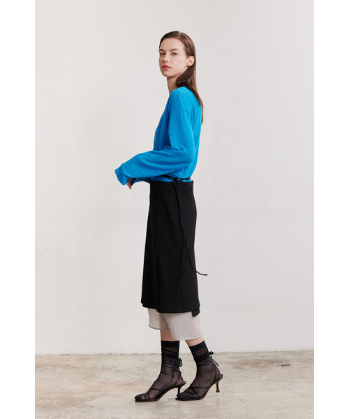 AFTERHOURS(アフターアワーズ)の「SEE-THROUGH V-NECK KNIT TOP (BLUE)(ニット/セーター・レディース・その他・FREE)」の3枚目の写真