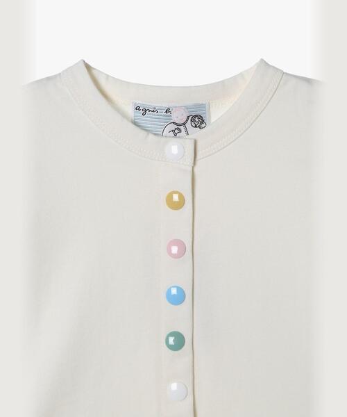 agnes b.（アニエスベー）の「ベビー マルチカラー コットン 長袖 カーディガンプレッション（カーディガン/ボレロ・キッズ・ホワイト系その他・18M/2YEAR/1YEAR/6MONTH）」の3枚目の写真