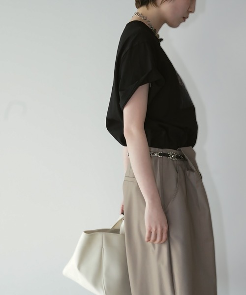 chuclla(チュクラ)の「ドッグフォト グラフィックTシャツ chw26s048(Tシャツ/カットソー・レディース・ブラック/ホワイト・FREE)」の4枚目の写真