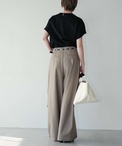 chuclla(チュクラ)の「ドッグフォト グラフィックTシャツ chw26s048(Tシャツ/カットソー・レディース・ブラック/ホワイト・FREE)」の5枚目の写真