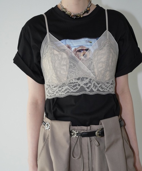 chuclla(チュクラ)の「ドッグフォト グラフィックTシャツ chw26s048(Tシャツ/カットソー・レディース・ブラック/ホワイト・FREE)」の13枚目の写真