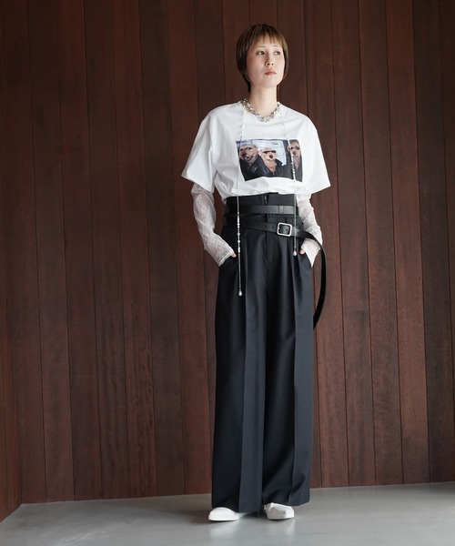 chuclla(チュクラ)の「ドッグフォト グラフィックTシャツ chw26s048(Tシャツ/カットソー・レディース・ブラック/ホワイト・FREE)」の18枚目の写真