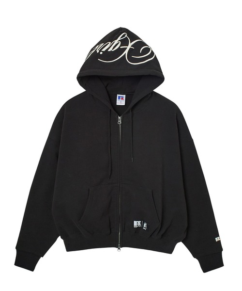 Russell Athletic（ラッセルアスレティック）の「X-girl × Russell SCRIPT LOGO ZIP UP SWEAT HOODIE（パーカー・レディース・アッシュ/ブラック・S/M）」の14枚目の写真