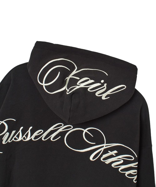 Russell Athletic（ラッセルアスレティック）の「X-girl × Russell SCRIPT LOGO ZIP UP SWEAT HOODIE（パーカー・レディース・アッシュ/ブラック・S/M）」の16枚目の写真