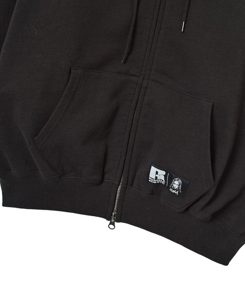 Russell Athletic（ラッセルアスレティック）の「X-girl × Russell SCRIPT LOGO ZIP UP SWEAT HOODIE（パーカー・レディース・アッシュ/ブラック・S/M）」の19枚目の写真