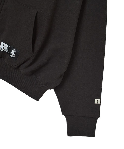 Russell Athletic（ラッセルアスレティック）の「X-girl × Russell SCRIPT LOGO ZIP UP SWEAT HOODIE（パーカー・レディース・アッシュ/ブラック・S/M）」の21枚目の写真