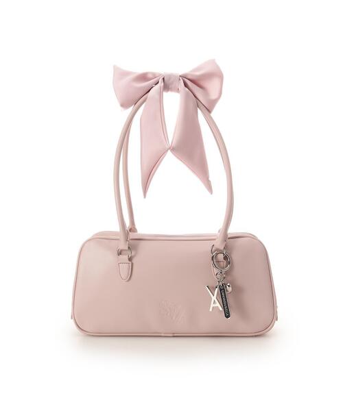 SAMANTHAVEGA（サマンサベガ）の「SAMANTHAVEGA×「VARZAR（バザール）」コラボコレクション ワイドボストンバッグ（ハンドバッグ・レディース・ブラック/ピンク・FREE）」の2枚目の写真