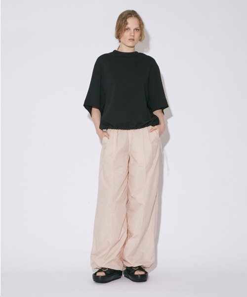 beautiful people(ビューティフルピープル)の「【beautiful people/ビューティフルピープル】suvin compact jersey drawstring T-shirt/スビンコンパクトジャージードローストリングTシャツ(Tシャツ/カットソー・レディース・オフホワイト/ブラック・36)」の3枚目の写真
