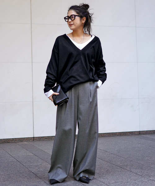 ディープVネックニット（ニット/セーター）｜AP STUDIO（エーピー