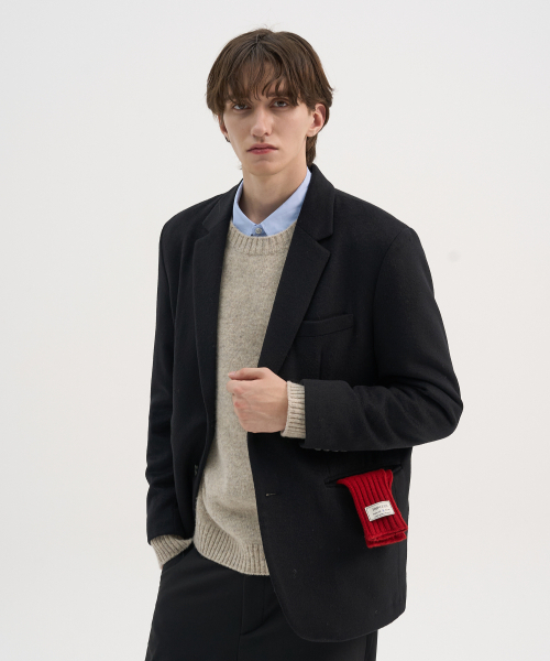 TRIP LE SENS（トリップ ル センス）の「[F/W]カスタムウールセミオーバーブレザー_ブラック（テーラードジャケット・メンズ・ブラック・M/L/XL）」の2枚目の写真