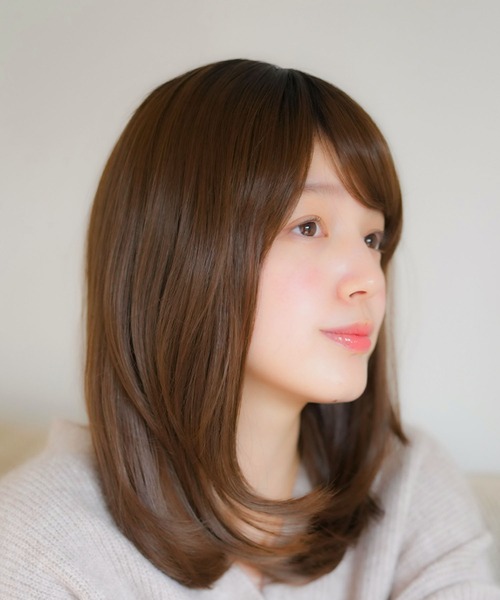 LINEASTORIA（リネアストリア）の「【フルウィッグ・ミディアム】リラックスウィッグ ミディ（ウィッグ・レディース・ブラウン系その他/ブラウン/ダークブラウン/レッド系その他/ブラック・FREE）」の2枚目の写真
