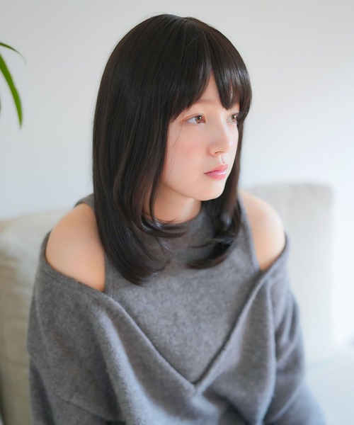 LINEASTORIA（リネアストリア）の「【フルウィッグ・ミディアム】リラックスウィッグ ミディ（ウィッグ・レディース・ブラウン系その他/ブラウン/ダークブラウン/レッド系その他/ブラック・FREE）」の12枚目の写真